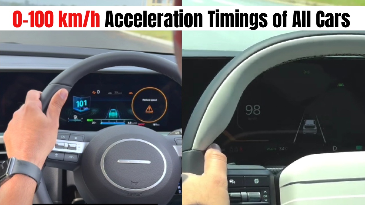 0–100 km/h Acceleration Timings of All New Cars (Continuously Updated) » Car Blog India